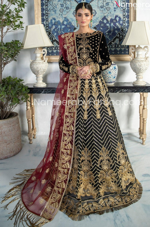 Black Velvet Lehenga Choli