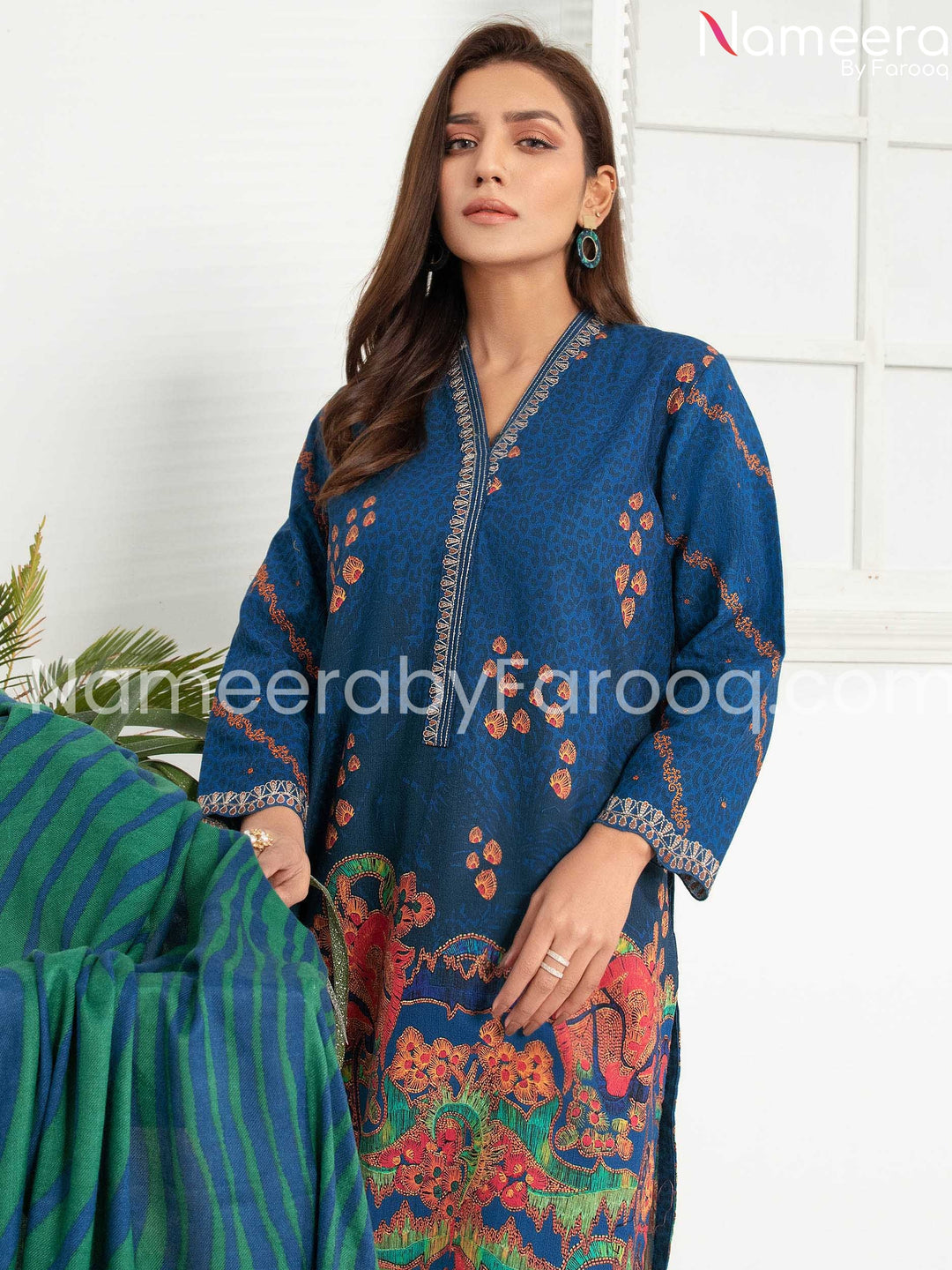  blue embroidered suit online