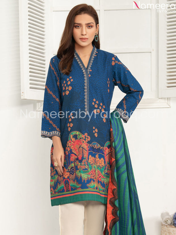  blue embroidered suit 
