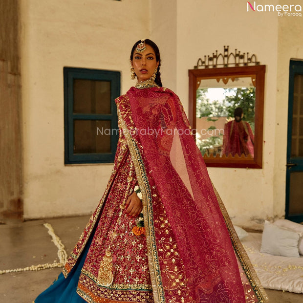 blue lehenga