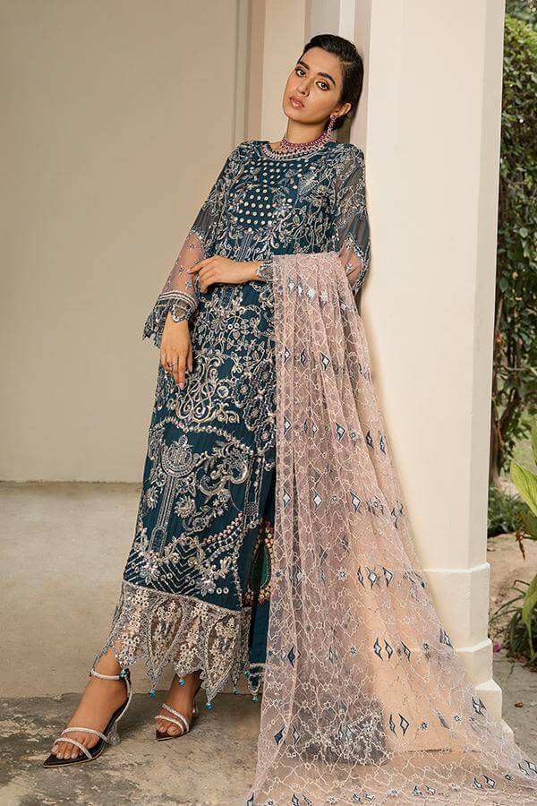 blue salwar kameez