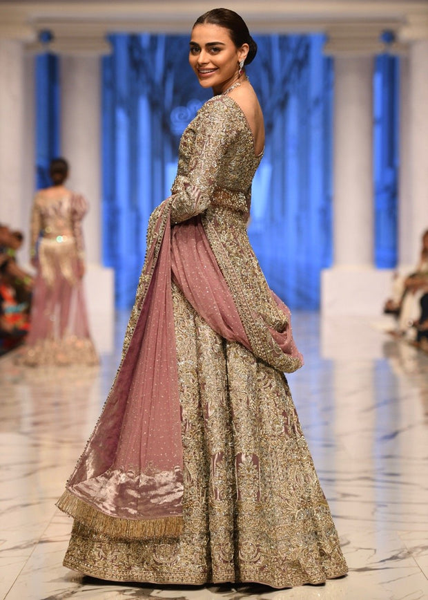 Beautiful bridal embroidered lehnga dress in lavish pink color # B3367