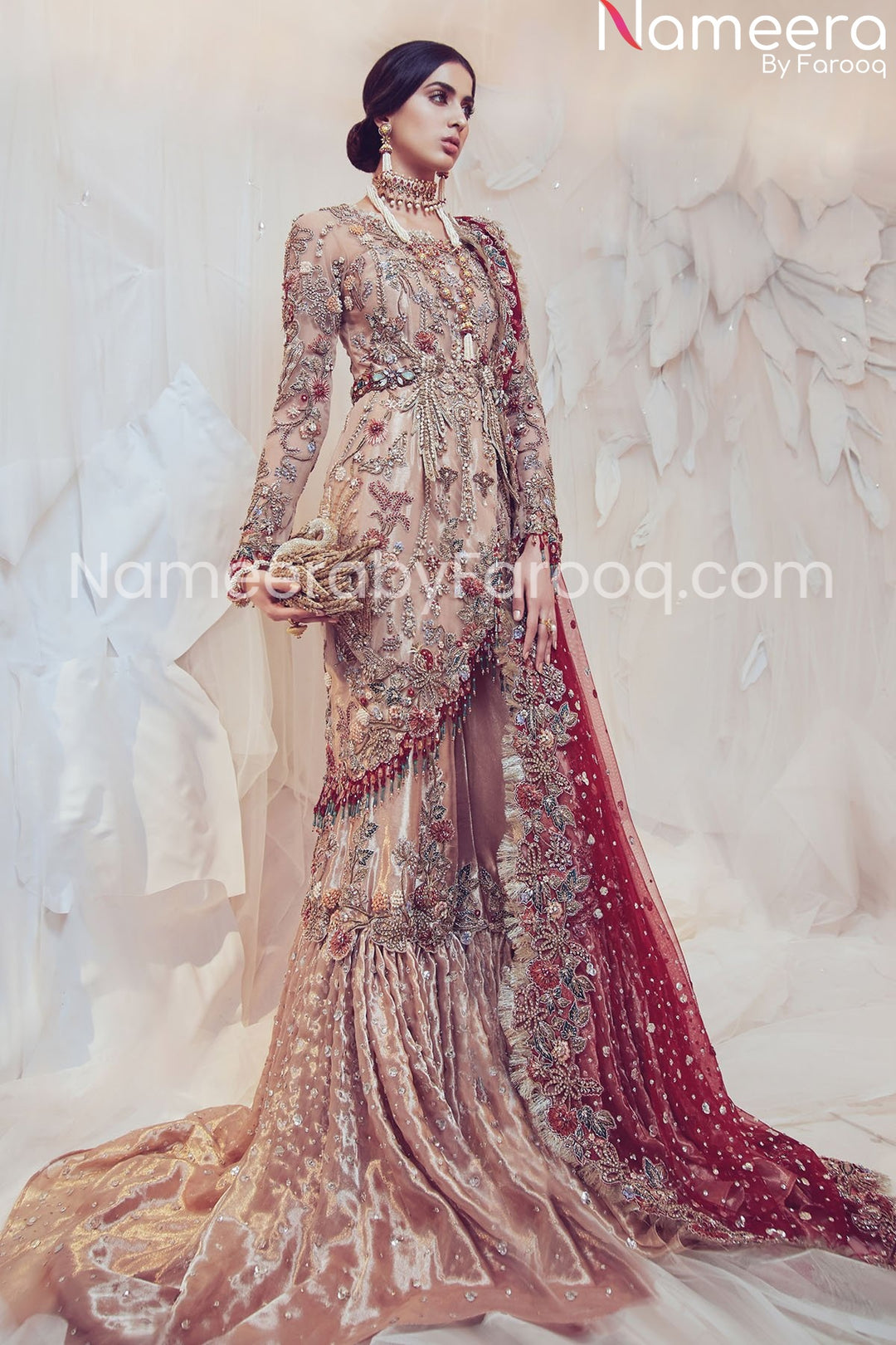 bridal fish cut lehenga