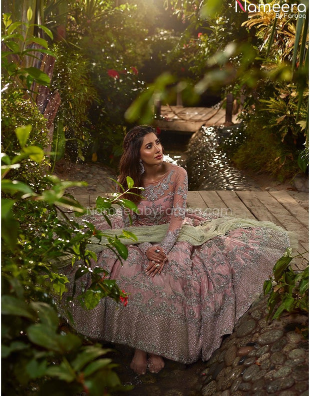 Asian Bridal Lehenga Choli Designer Wear in Pink #BN540
