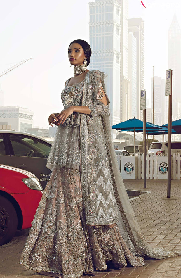 bridal lehenga with short frock