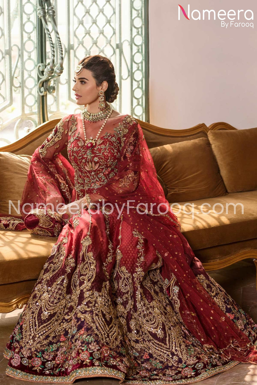 bridal red lehenga