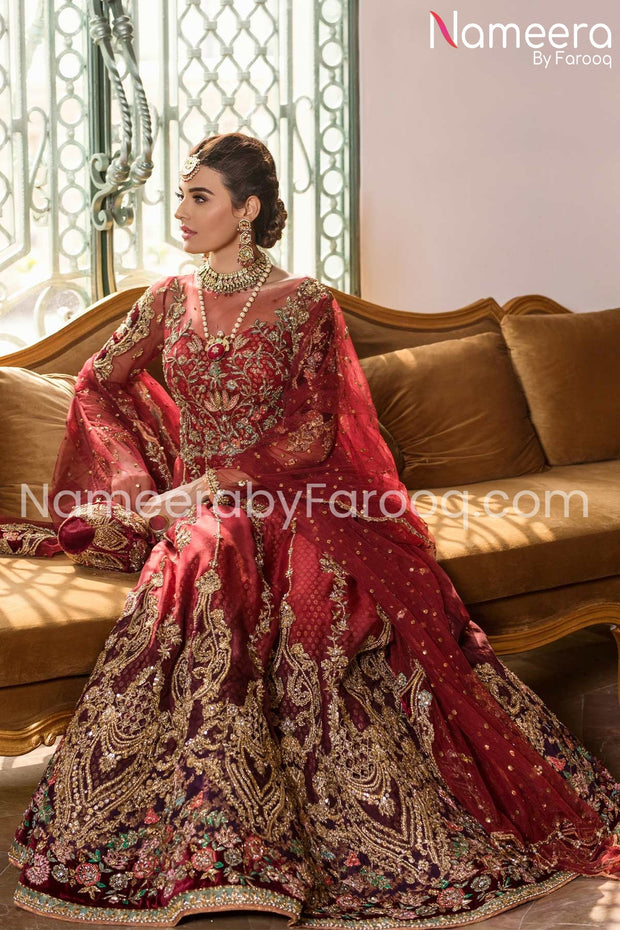 bridal red lehenga