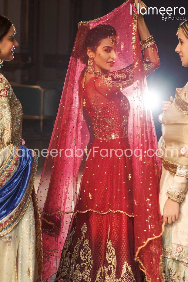 bridal red lehenga 2021