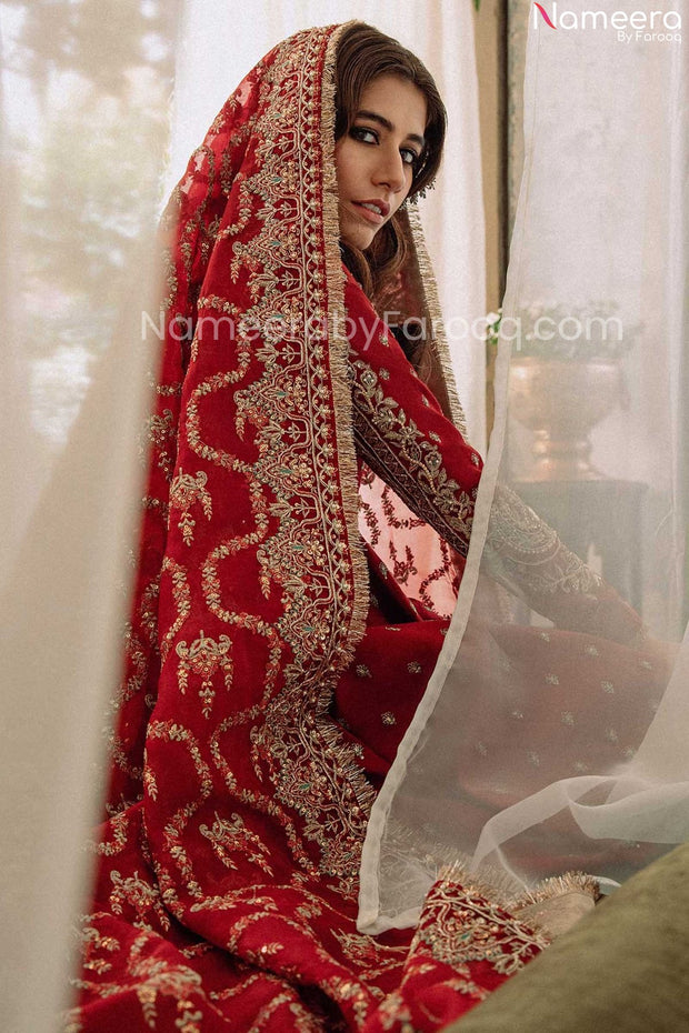 bridal red lehnga