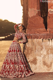 bridal red lehnga