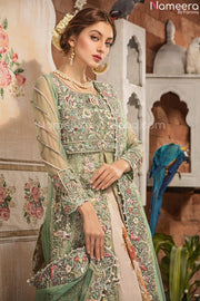 bridal sea green dress