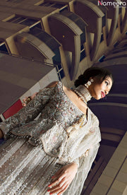 bridal short frock with lehenga