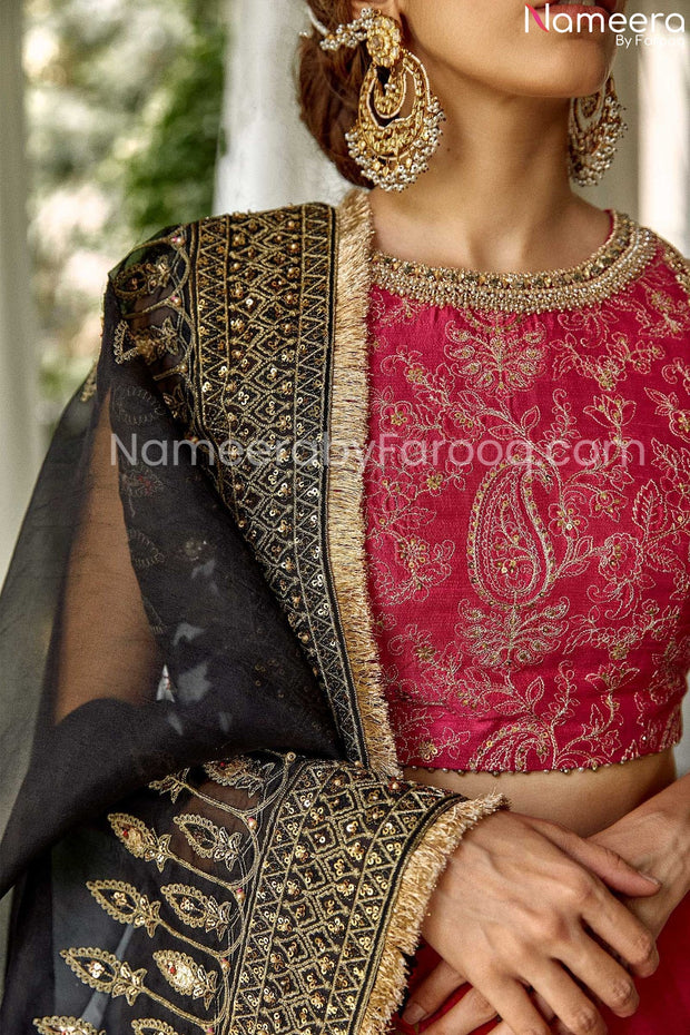 brocade bridal lehenga