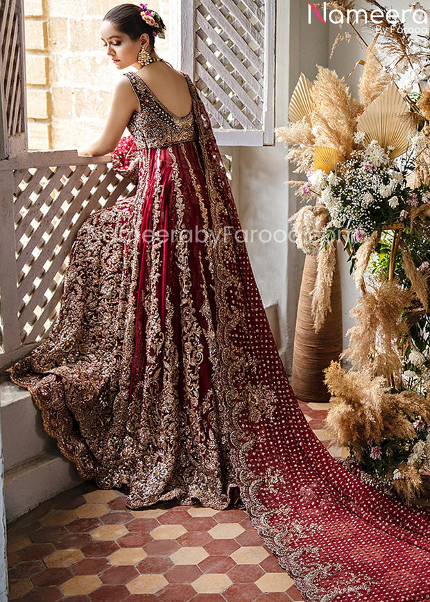 brocade bridal lehenga