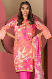 Latest Summer Pakistani casual printed lawn outfit in pink color # P2506