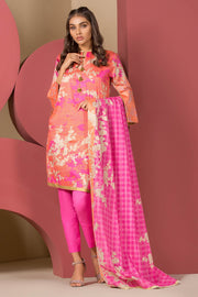 Latest Summer Pakistani casual printed lawn outfit in pink color # P2506