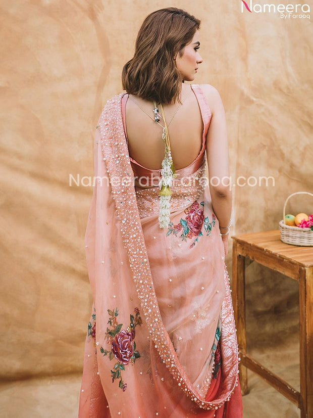 chiffon plain saree
