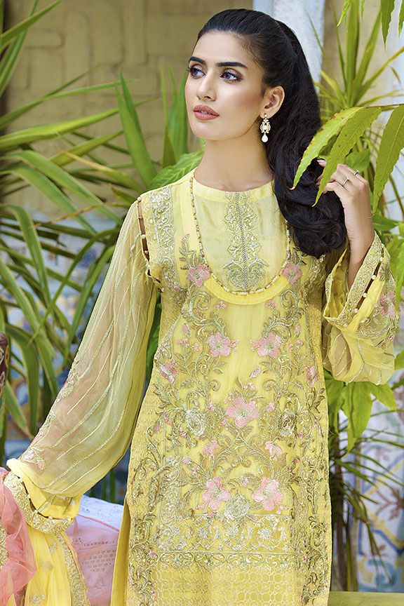crinkle chiffon dresses pakistani Designer Crinkle Chiffon Dresses Pakistani Plain Chiffon Dress Designs Pakistani New Arrivals