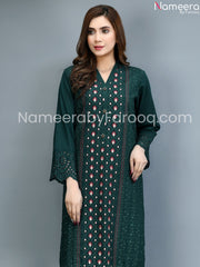 Dark green Embriodered dress