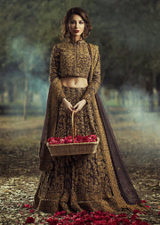 Beautiful asian designer bridal and groom dress in plum color 
