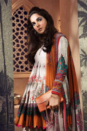 Elegant Pakistani designer khaddar dress in off-white color # P2359