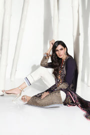 Pakistani designer slub outfit for casual wear in black color # P2396