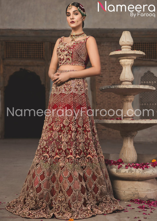 designer bridal red lehnga 2021