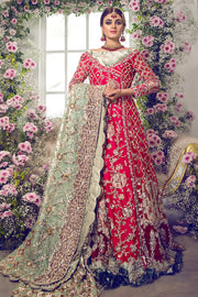 Latest beautiful designer Indian wedding outfit in Fushia Pink color B3455