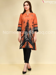 Designer orange and black dress online