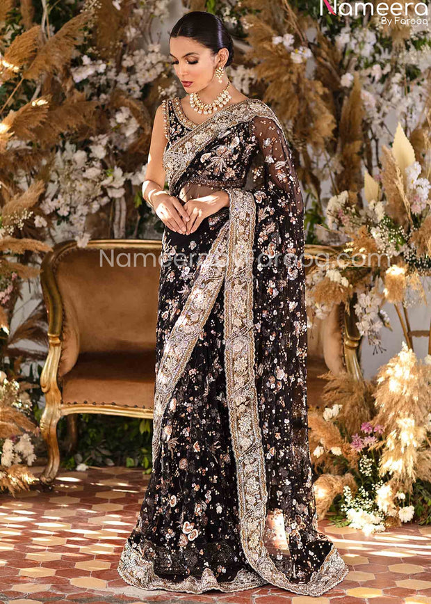 designer saree pakistani