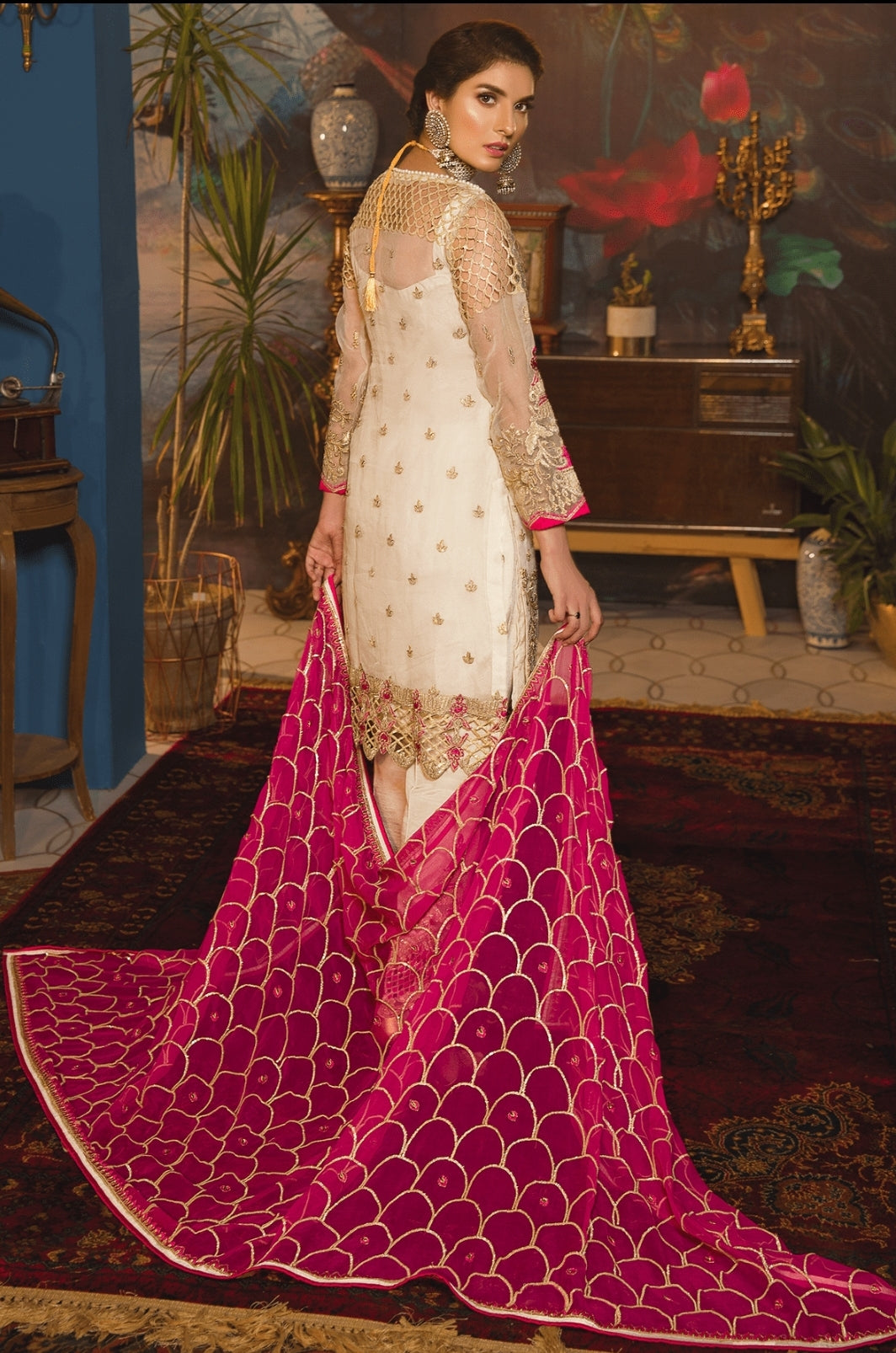Beautiful trouser design with organza shirt 1