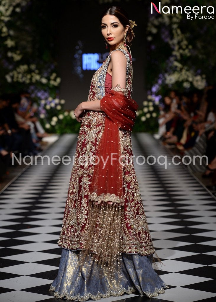 embrioded bridal lehenga