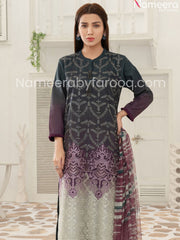 Designer embriodered purple dressac