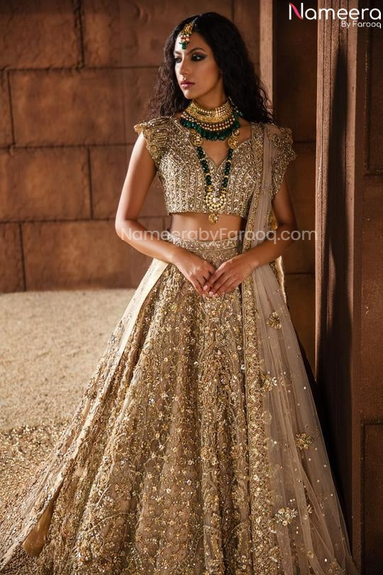embroidered white lehenga