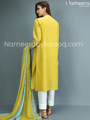 yellow  embriodered dress