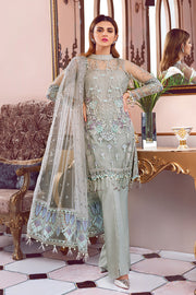 Pakistani designer embroidered net dress for party wear # P2337