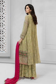 Latest Pakistani fancy chiffon dress for party in green color # P2238