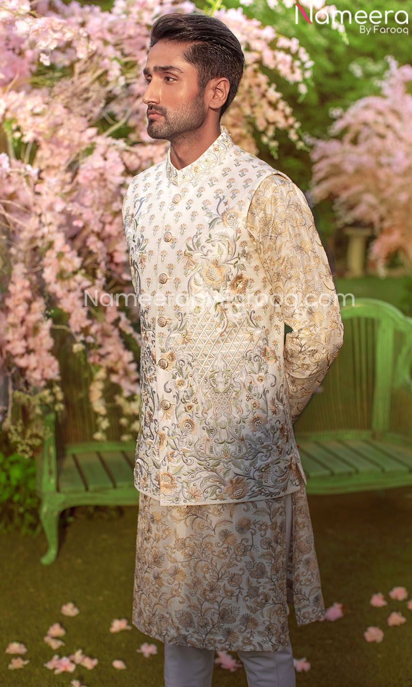 floral sherwani