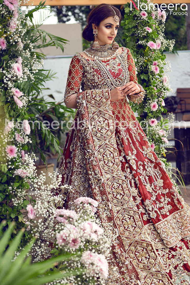 full embroidered lehenga for bridal