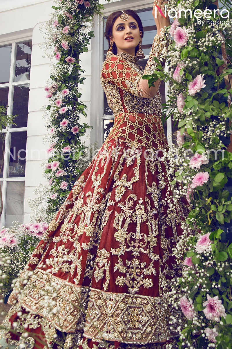 Pakistan Full Embroidered Lehenga for Bridal Online 2021 – Nameera by ...