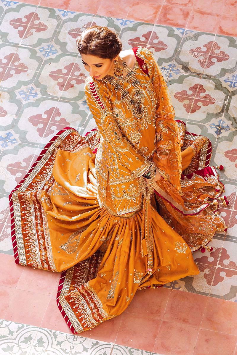 gharara with knee length shirt