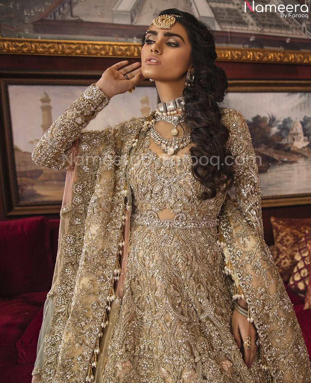 golden bridal dress