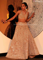 golden bridal lehenga designs