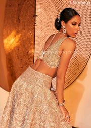 golden bridal lehenga online