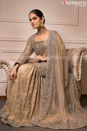 golden lehenga 