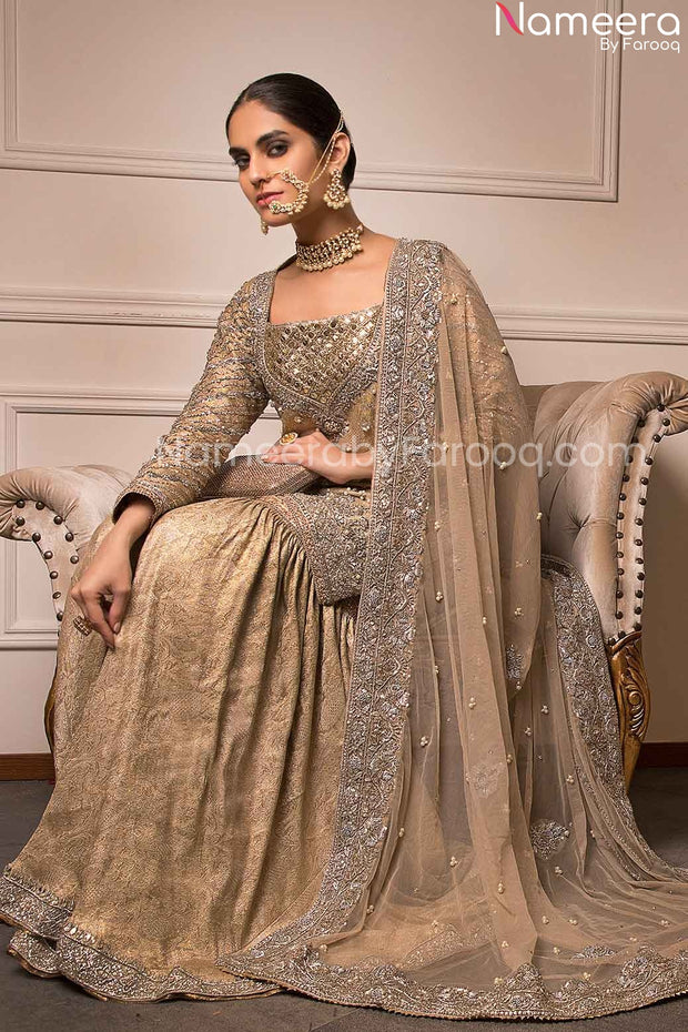 golden lehenga 