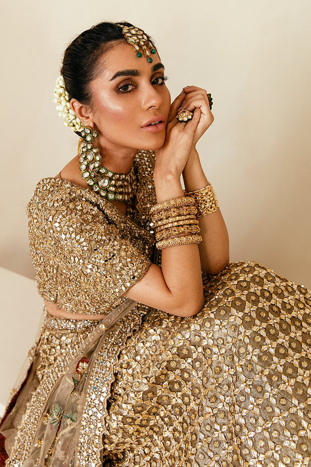 golden lehenga choli