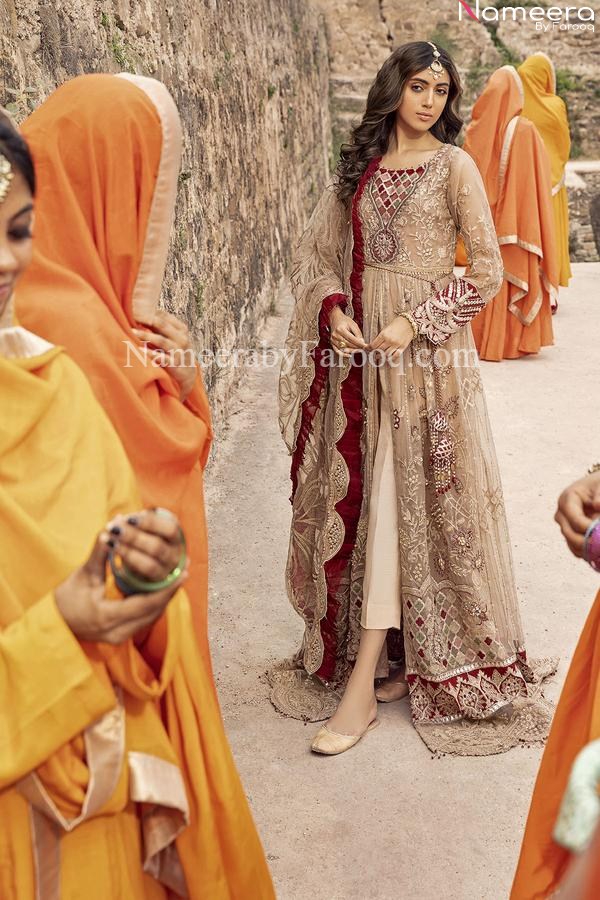 golden party dresses pakistani 