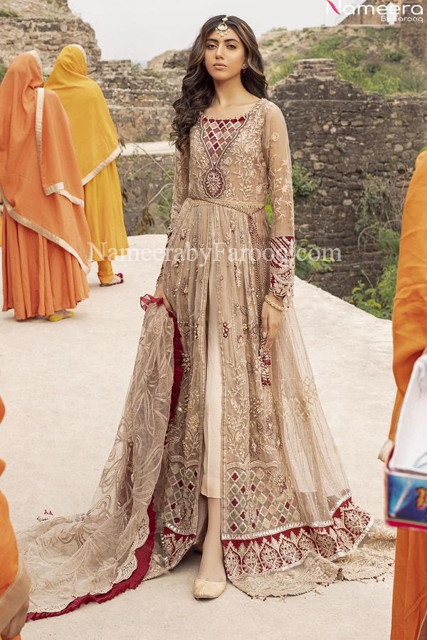 golden color dress pakistani 