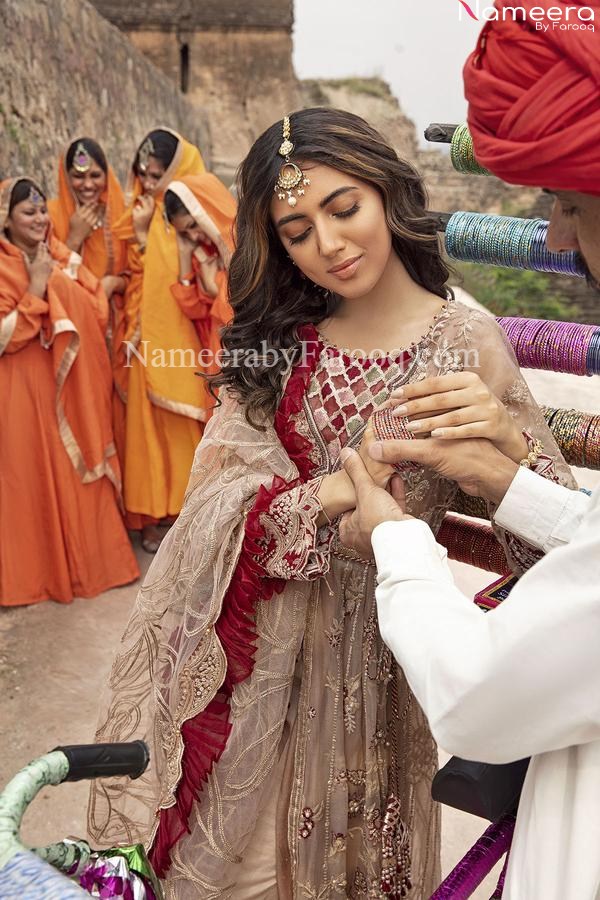golden pakistani dress 2021